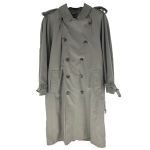 Polo University Club by Ralph Lauren Men's Double Breasted Trench Coat Grey 38R